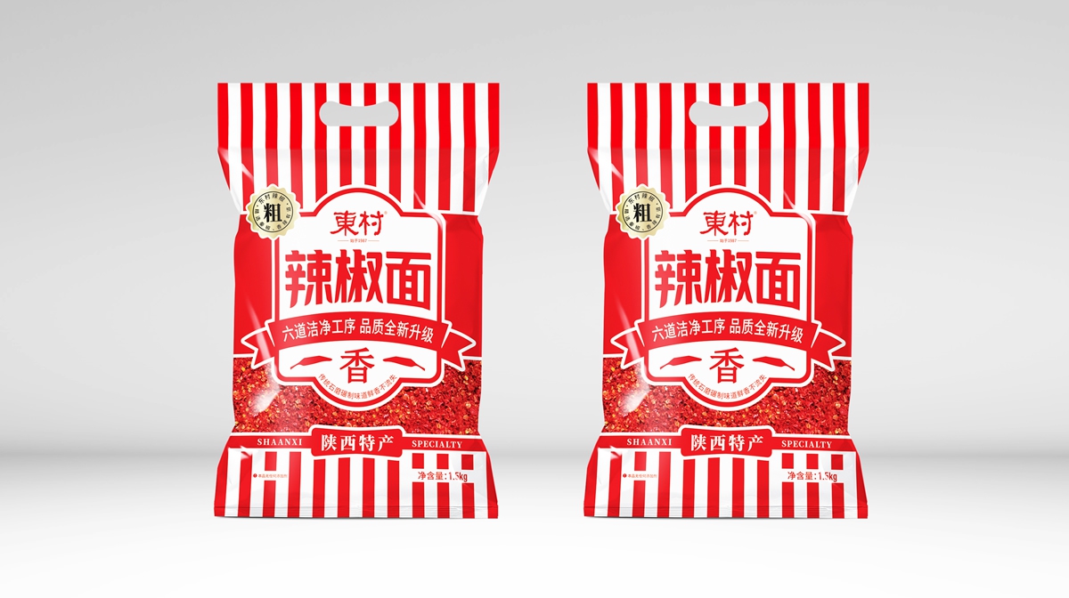 东村辣椒粉包装设计案例｜用终端视觉打造货架竞争力(图1)